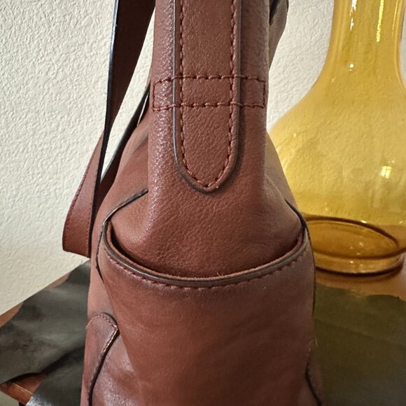 Frye Leather Side Pocket Hobo Shoulder Bag - Picture 5 of 10